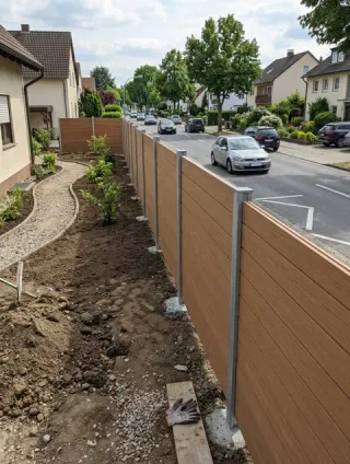 Lärmschutzzaun in Frankfurt - fachgerechte Ausführung vor Ort